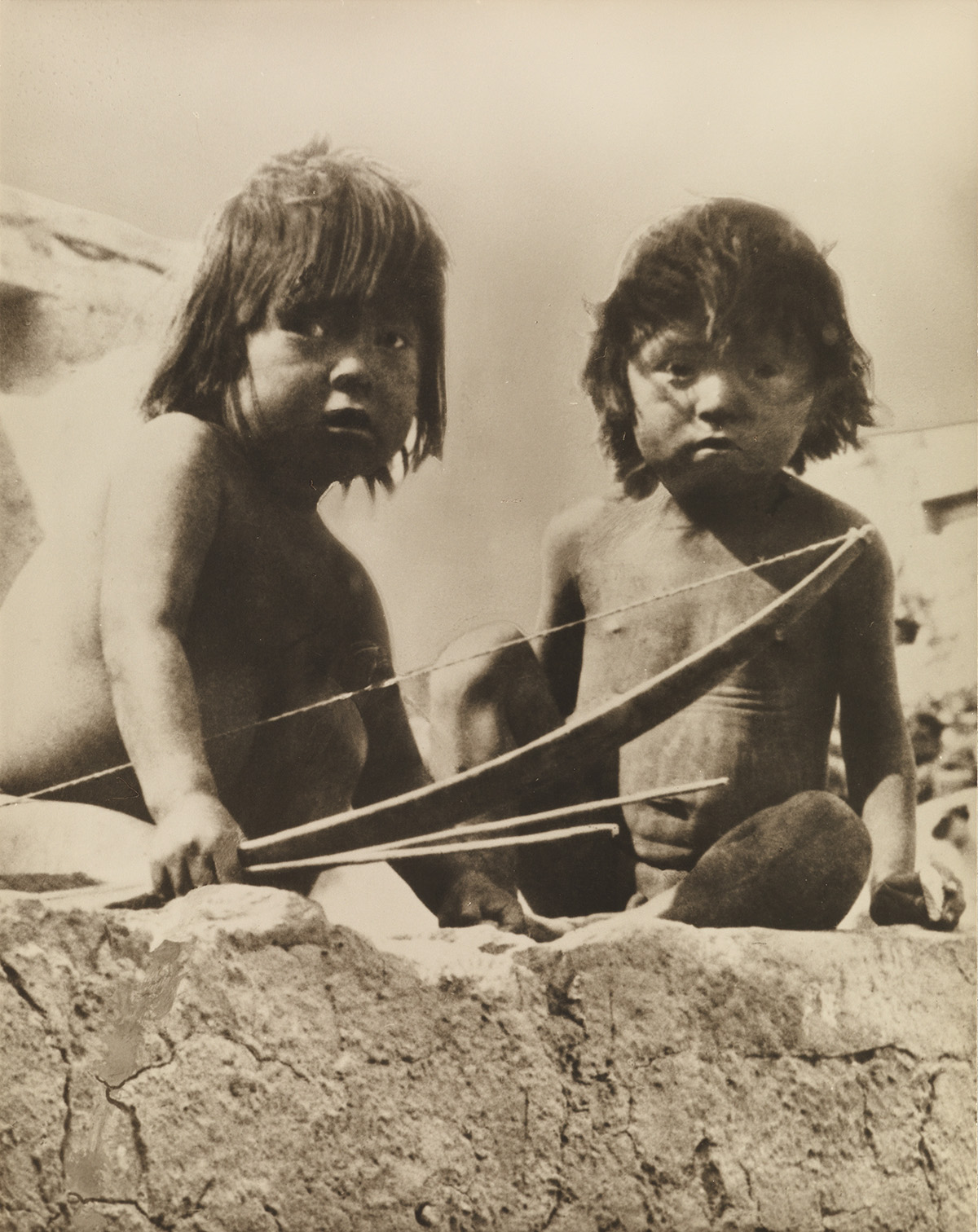 FREDERICK MONSEN (1865-1929) Group of 4 photographs of Native American figures, 3 depicting children.